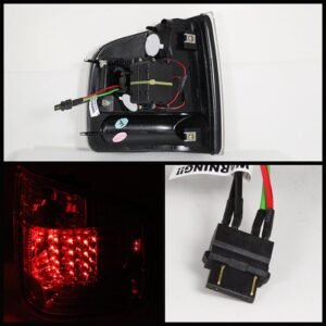 Chevy S10 94-04 / GMC Sonoma 94-04 / Isuzu Hombre 96-00 LED Tail Lights - Black - Image 2