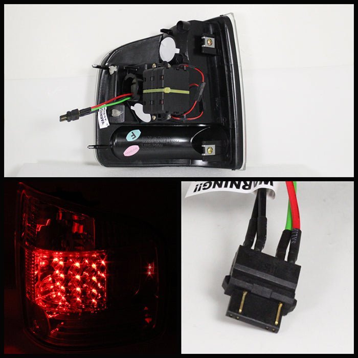 Chevy S10 94-04 / GMC Sonoma 94-04 / Isuzu Hombre 96-00 LED Tail Lights - Red Clear