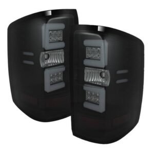 Chevy Silverado 1500 14-18 Silverado 2500HD/3500HD 15-19 GMC SIERRA 3500HD Tail Lights - Black Smoke - Image 1