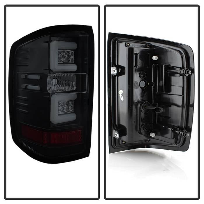 Chevy Silverado 1500 16-18 / Silverado 2500/3500 HD 16-19 Tail Lights - All Black Smoke