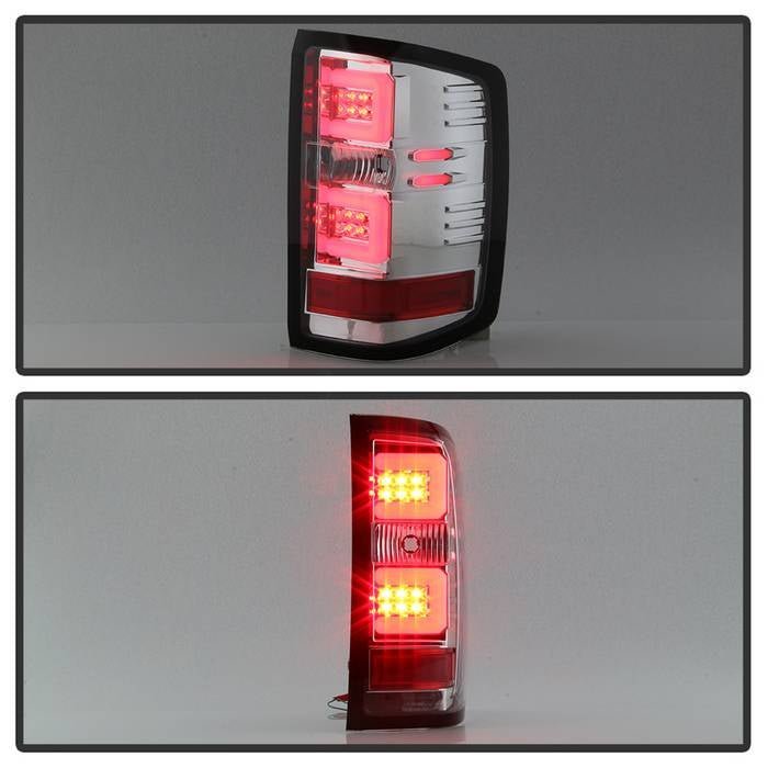 Chevy Silverado 1500 16-18 / Silverado 2500/3500HD 16-19 Tail Lights - Chrome