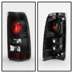 Chevy Silverado 1500/2500 99-02 / GMC Sierra 1500/2500/3500 99-07 Sierra Classic Tail Lights  - Black - Image 2