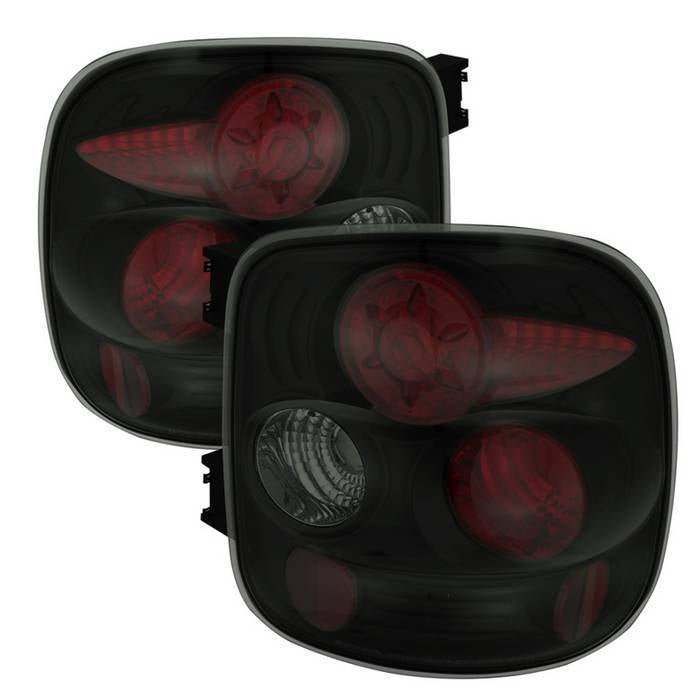 Chevy Silverado Stepside 99-04 Euro Style Tail Lights -Black Smoke