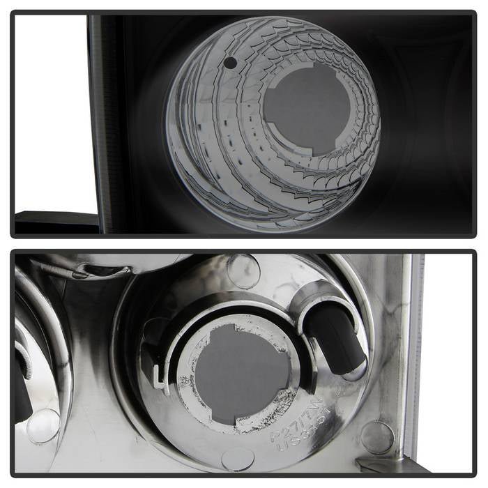 Chevy Silverado Stepside 99-04 Euro Style Tail Lights -Black Smoke