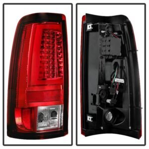Chevy Silverado 1500/2500 99-02 / GMC Sierra 1500/2500/3500 99-07 Sierra Classic Tail Lights - Red Clear - Image 3