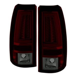 Chevy Silverado 1500/2500 99-02/ GMC Sierra 1500/2500/3500 99-06 and 2007 Sierra Classic Version 2 LED Tail Lights - Red Smoke - Image 1