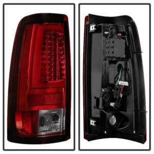 Chevy Silverado 1500/2500 99-02/ GMC Sierra 1500/2500/3500 99-06 and 2007 Sierra Classic Version 2 LED Tail Lights - Red Smoke - Image 3