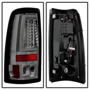 Chevy Silverado 1500/2500 99-02/ GMC Sierra 1500/2500/3500 99-06 and 2007 Sierra Classic Version 2 LED Tail Lights - Smoke - Image 3
