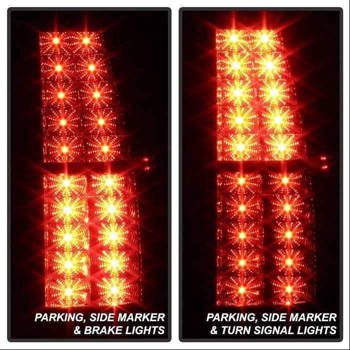 Chevy Suburban/Tahoe 07-14 / GMC Yukon/Yukon Denali 07-14 ( 08-13 excluding Hybrid Models ) - LED Tail Lights - Black