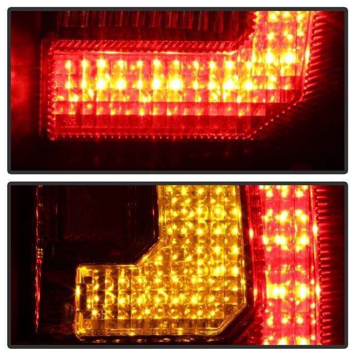 Chevy Suburban/Tahoe 07-14 / GMC Yukon/Yukon Denali 07-14 ( 08-13 excluding Hybrid Models ) Version 2 - Light Bar LED Tail Lights - Black