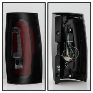 Chevy Suburban/Tahoe 07-14 / GMC Yukon/Yukon Denali 07-14 ( 08-13 excluding Hybrid Models ) Version 2 - Light Bar LED Tail Lights - Black Smoke - Image 2