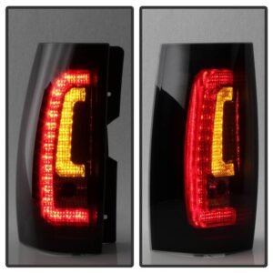Chevy Suburban/Tahoe 07-14 / GMC Yukon/Yukon Denali 07-14 ( 08-13 excluding Hybrid Models ) Version 2 - Light Bar LED Tail Lights - Black Smoke - Image 7