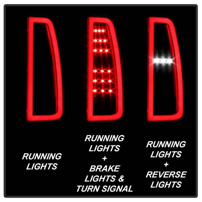 Chevy Tahoe / Suburban 15-19 light bar LED Tail Lights - Black