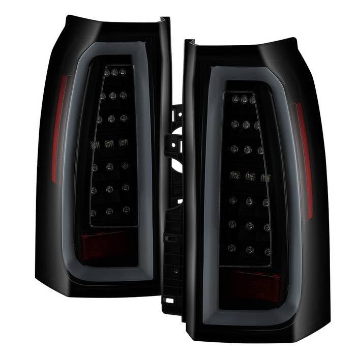 Chevy Tahoe / Suburban 15-19 light bar LED Tail Lights - Black Smoke