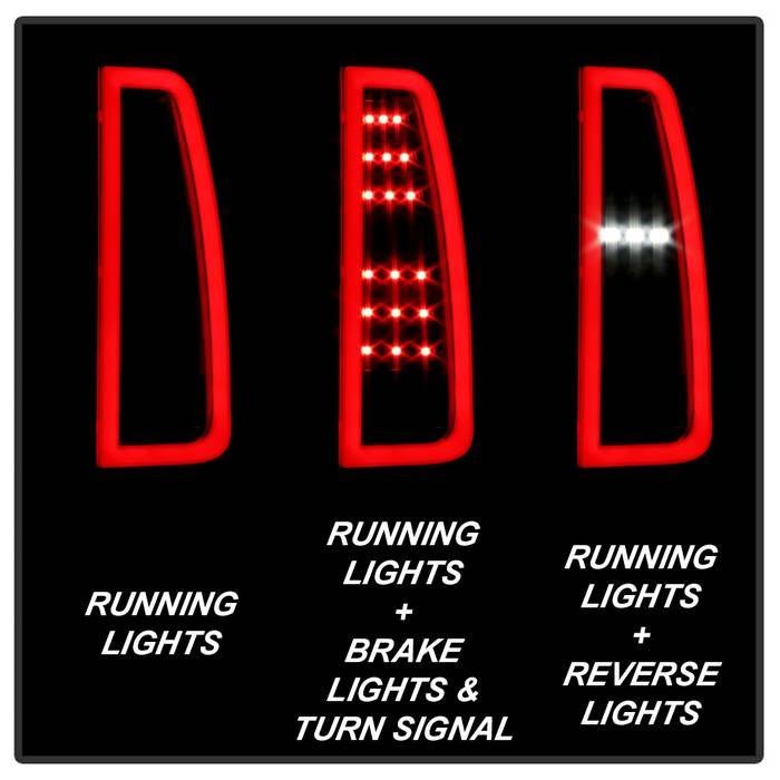 Chevy Tahoe / Suburban 15-19 light bar LED Tail Lights - Black Smoke