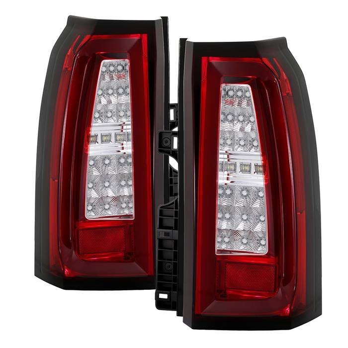 Chevy Tahoe / Suburban 15-19 light bar LED Tail Lights - Red Clear