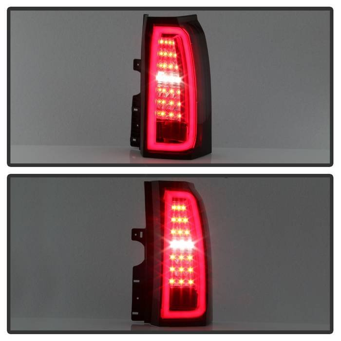 Chevy Tahoe / Suburban 15-19 light bar LED Tail Lights - Red Clear