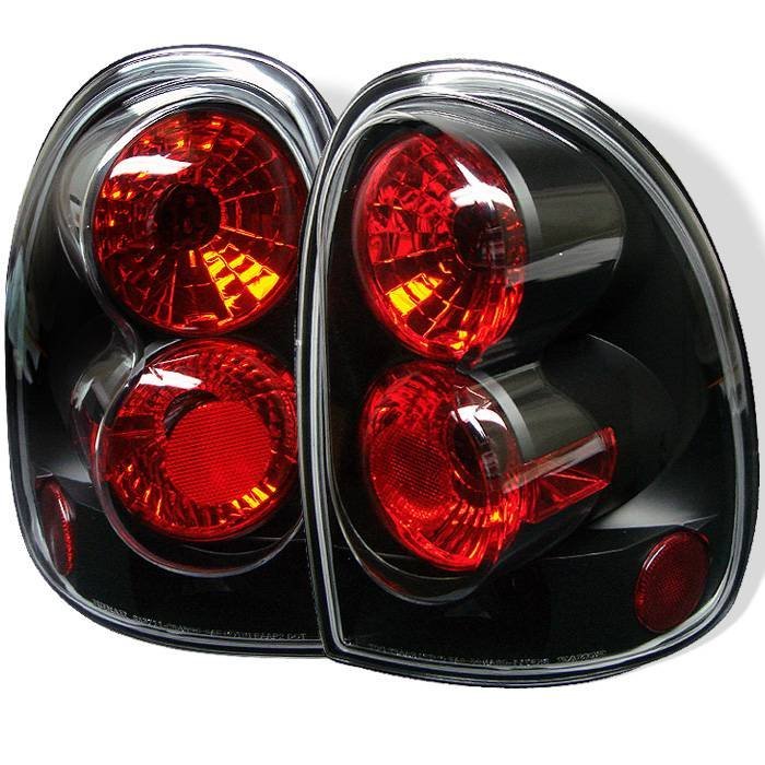 Dodge Caravan/Grand Caravan 96-00/Dodge Durango 98-03/Chrysler Town & Country 96-00/Plymouth Voyager/Grand Voyager 96-00 Euro Style Tail Lights Black