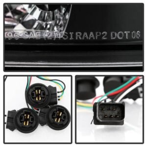 Dodge Caravan/Grand Caravan 96-00/Dodge Durango 98-03/Chrysler Town & Country 96-00/Plymouth Voyager/Grand Voyager 96-00 Euro Style Tail Lights Black - Image 6