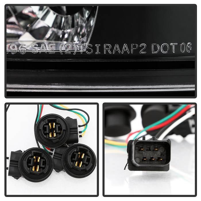 Dodge Caravan/Grand Caravan 96-00/Dodge Durango 98-03/Chrysler Town & Country 96-00/Plymouth Voyager/Grand Voyager 96-00 Euro Style Tail Lights Black