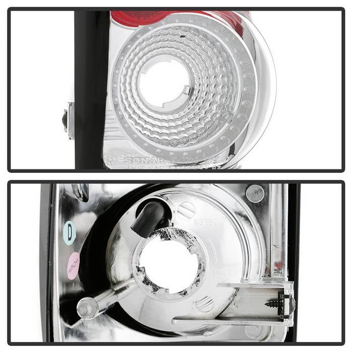 Dodge Dakota 97-04 Euro Style Tail Lights - Chrome