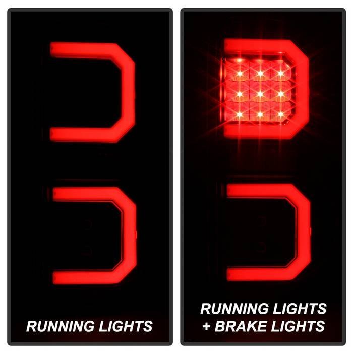 Dodge Durango 04-09 LED Tail Lights - Black