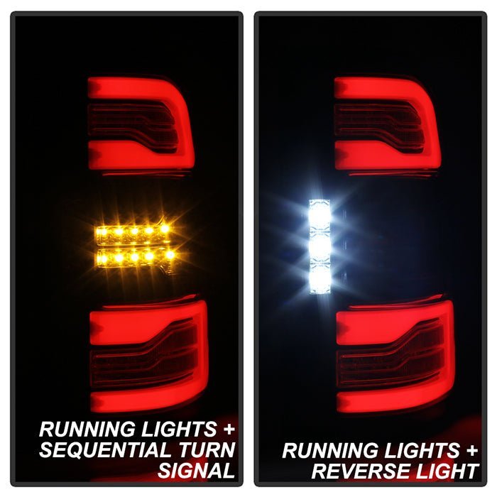 Dodge Ram 1500 2019-2020 Halogen Model LED Tail Light - Chrome