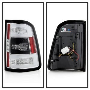 Dodge Ram 1500 2019-2020 Halogen Model LED Tail Light - Chrome - Image 2