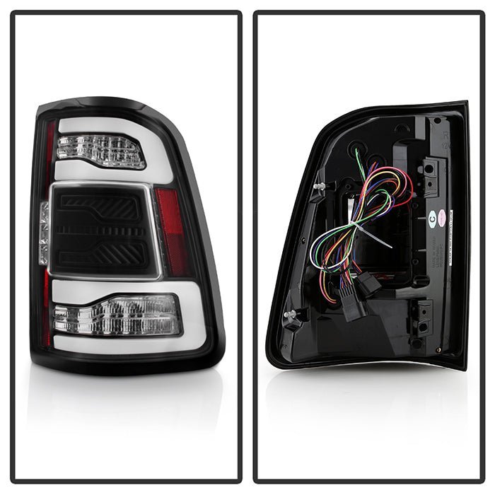 Dodge Ram 1500 2019-2020 Factory LED Model with Blind Spot Monitor LED Tail Lights - Black