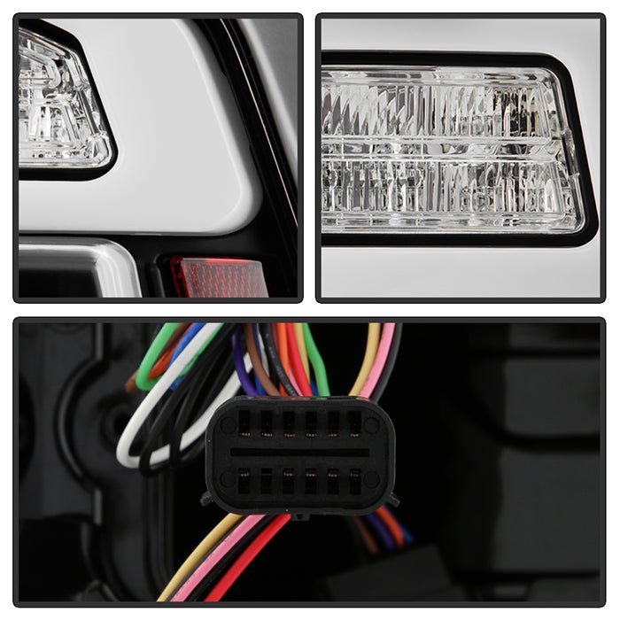 Dodge Ram 1500 2019-2020 Factory LED Model with Blind Spot Monitor LED Tail Lights - Black
