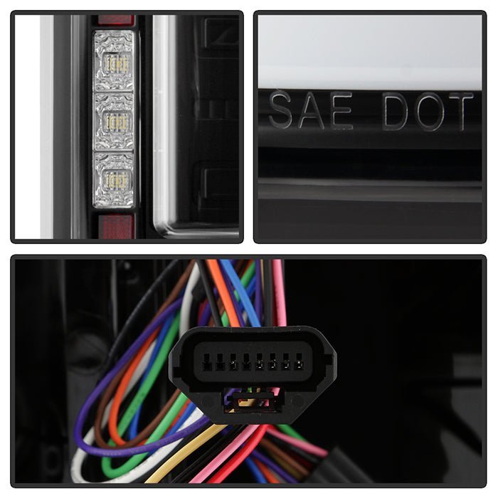 Dodge Ram 1500 2019-2020 Factory LED Model with Blind Spot Monitor LED Tail Lights - Black