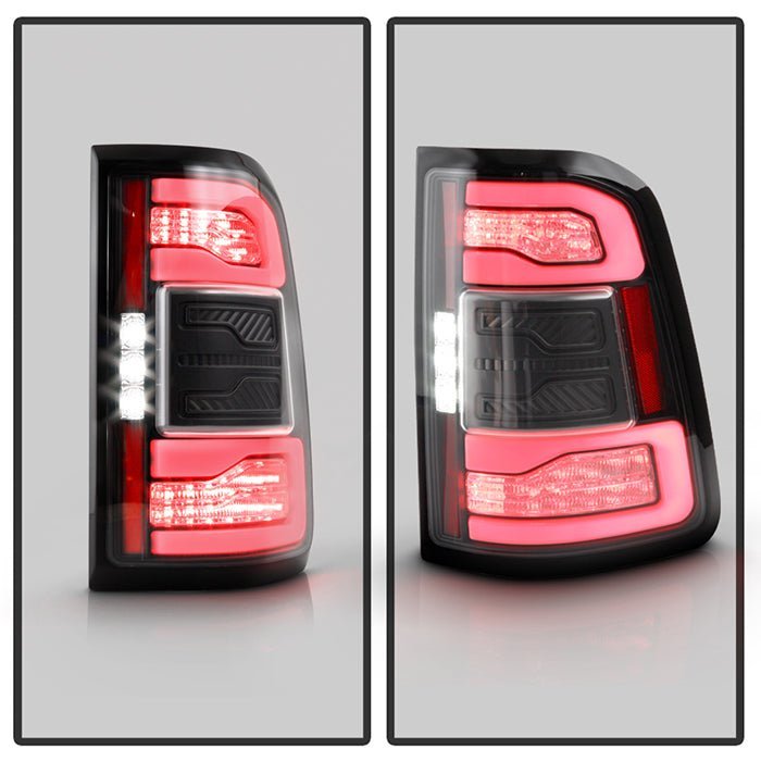 Dodge Ram 1500 2019-2020 Factory LED Model with Blind Spot Monitor LED Tail Lights - Black