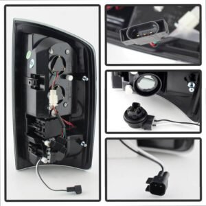 Dodge Ram 07-08 1500 / Ram 07-09 2500/3500 LED Tail Lights - Black Smoke - Image 5