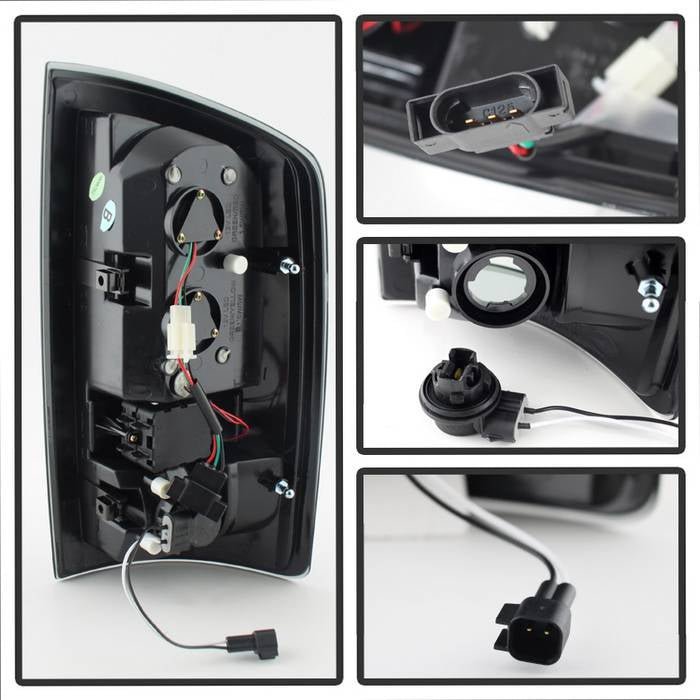 Dodge Ram 07-08 1500 / Ram 07-09 2500/3500 LED Tail Lights - Black Smoke