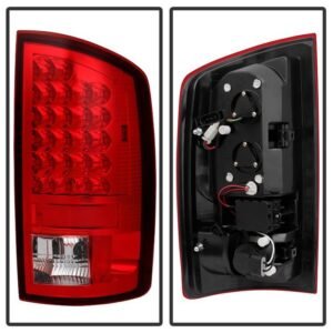 Dodge Ram 07-08 1500 / Ram 07-09 2500/3500 LED Tail Lights - Red Clear - Image 2