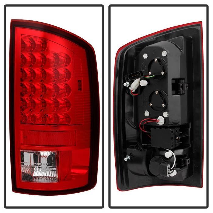 Dodge Ram 07-08 1500 / Ram 07-09 2500/3500 LED Tail Lights - Red Clear