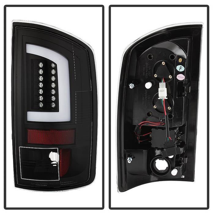 Dodge Ram 07-08 1500 / Ram 07-09 2500/3500 Version 3 Light Bar LED Tail Lights - Black