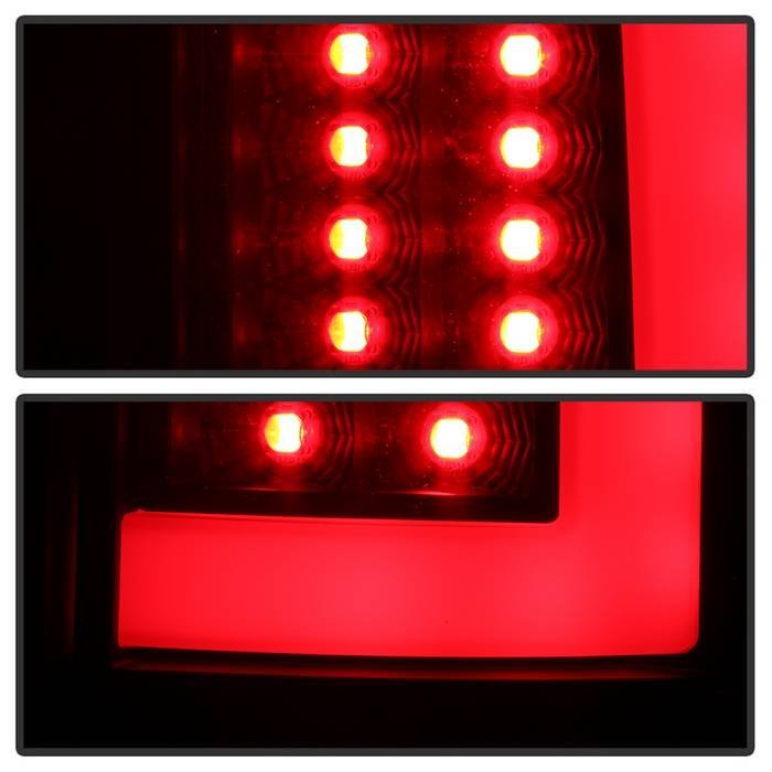 Dodge Ram 07-08 1500 / Ram 07-09 2500/3500 Version 3 Light Bar LED Tail Lights - Black