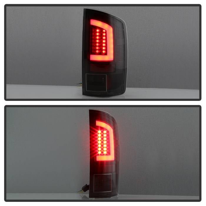 Dodge Ram 07-08 1500 / Ram 07-09 2500/3500 Version 3 Light Bar LED Tail Lights - Black