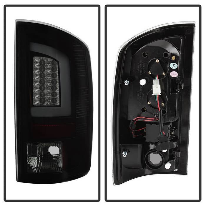 Dodge Ram 07-08 1500 / Ram 07-09 2500/3500 Version 3 Light Bar LED Tail Lights - Black Smoke