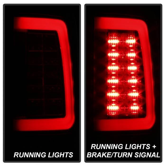 Dodge Ram 1500 09-18 / Ram 2500/3500 10-18 Light Bar LED Tail Lights - Black Smoke
