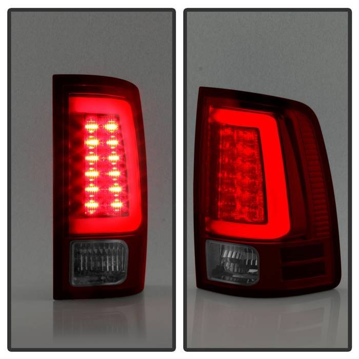 Dodge Ram 1500 09-18 / Ram 2500/3500 10-18 Light Bar LED Tail Lights - Red Clear