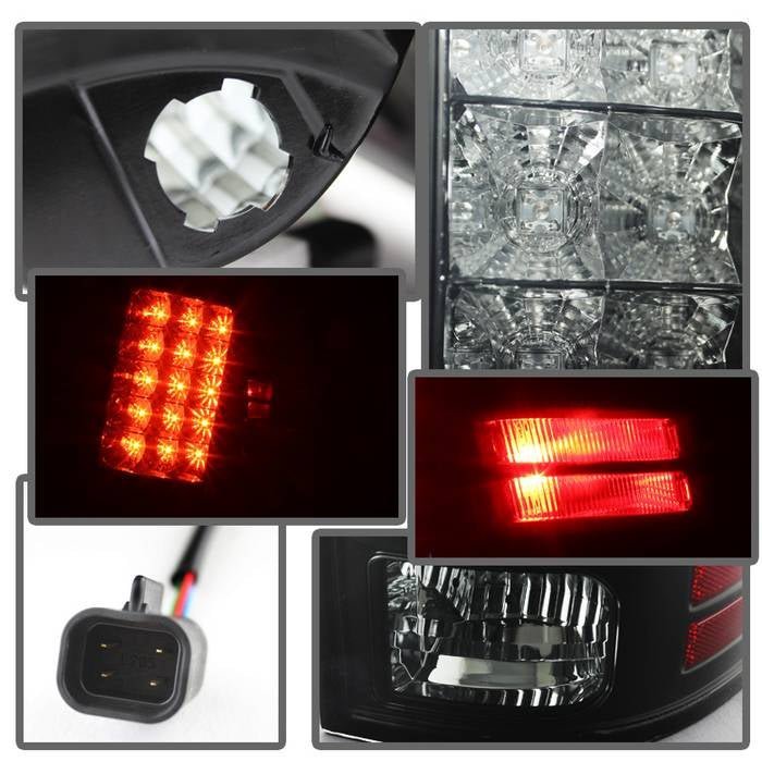 Dodge Ram 1500 13-18 / Ram 2500/3500 13-18 LED Tail Lights - Black Smoke
