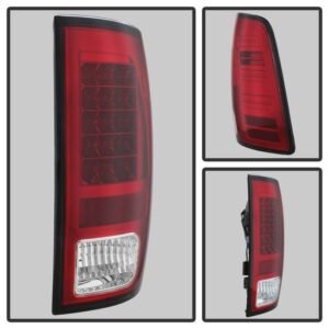 Dodge Ram 1500 13-18 / Ram 2500/3500 13-18 LED Tail Lights- Red Clear - Image 2