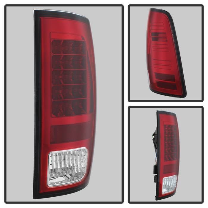 Dodge Ram 1500 13-18 / Ram 2500/3500 13-18 LED Tail Lights- Red Clear