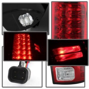 Dodge Ram 1500 13-18 / Ram 2500/3500 13-18 LED Tail Lights- Red Clear - Image 6