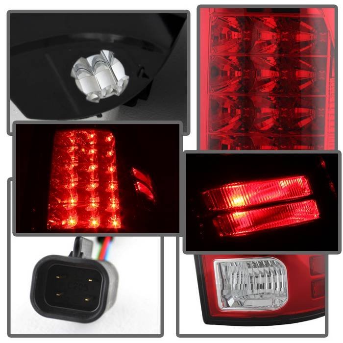 Dodge Ram 1500 13-18 / Ram 2500/3500 13-18 LED Tail Lights- Red Clear