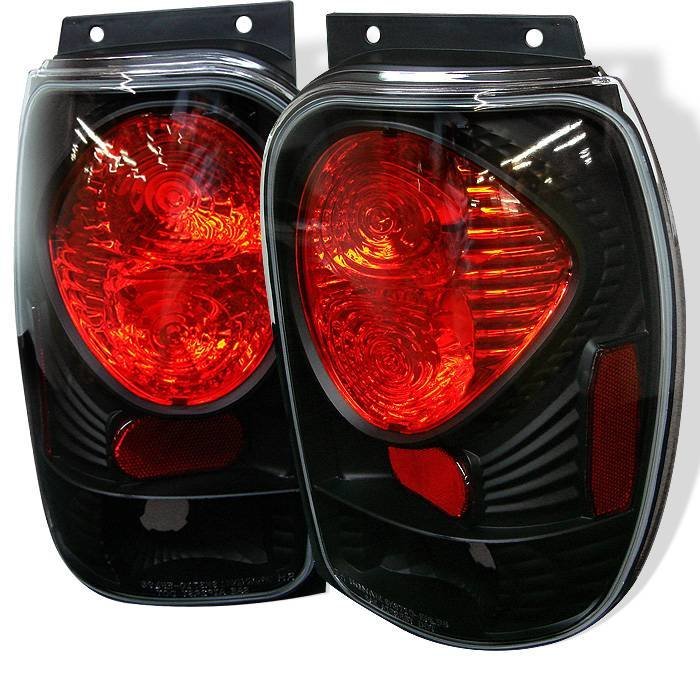 Ford Explorer 98-01 Mercury Mountaineer 97-01 Euro Style Tail Lights - Black