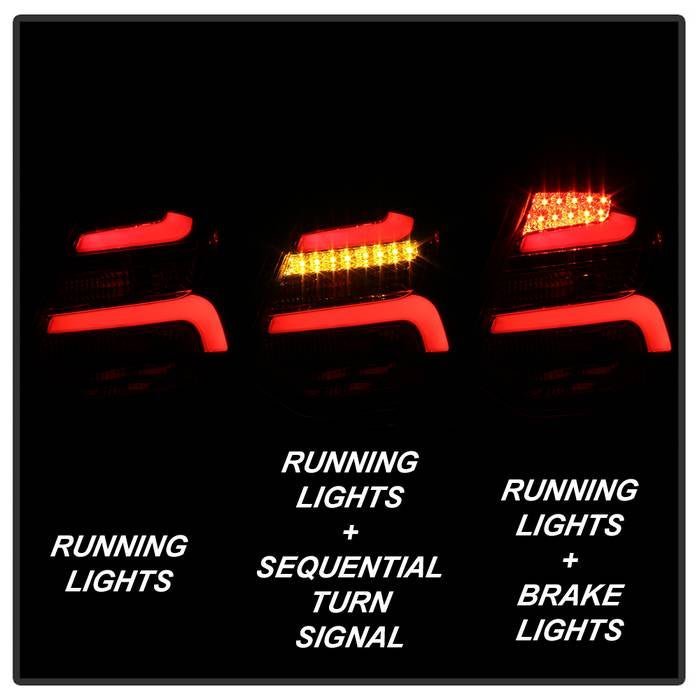 Ford Focus 12-14 5Dr LED Tail Lights - Black