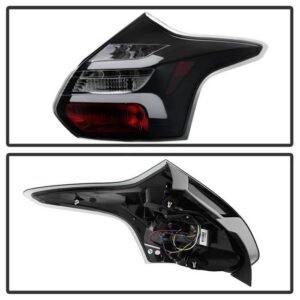 Ford Focus 12-14 5Dr LED Tail Lights - Black - Image 2
